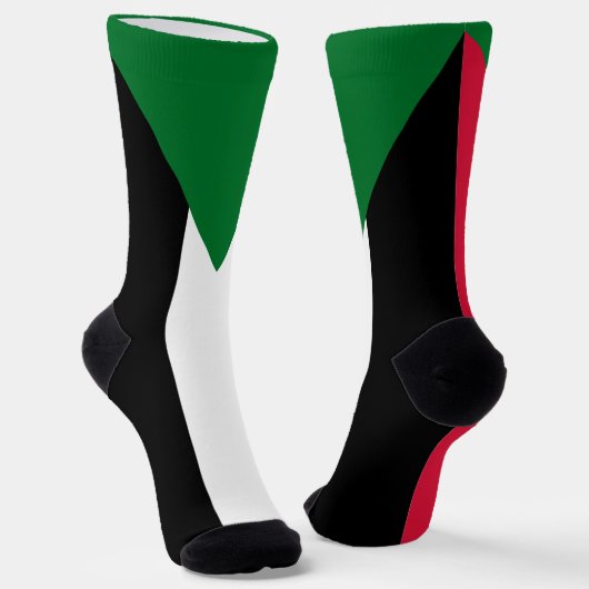 Sudanese vlag sokken (Gebogen)