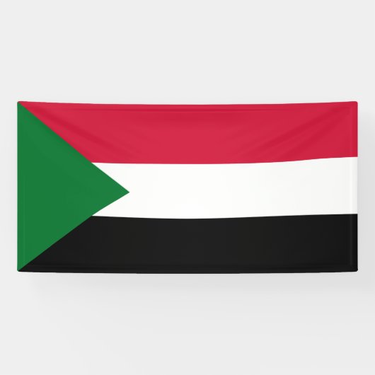 Sudanese vlag spandoek (Horizontaal)