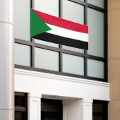 Sudanese vlag spandoek (Buitenkant Gebouw)