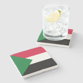 Sudanese vlag stenen onderzetter (Zijkant)