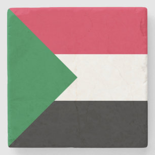 Sudanese vlag stenen onderzetter