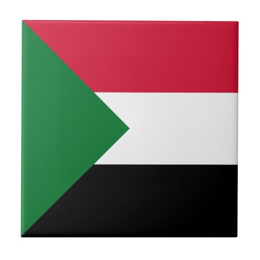 Sudanese vlag tegeltje (Voorkant)