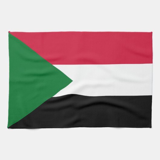 Sudanese vlag theedoek (Horizontaal)