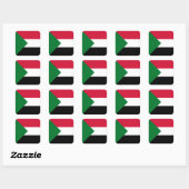 Sudanese vlag vierkante sticker (Vel)