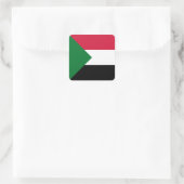 Sudanese vlag vierkante sticker (Tas)