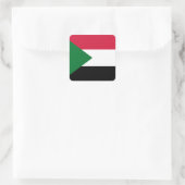 Sudanese vlag vierkante sticker (Tas)