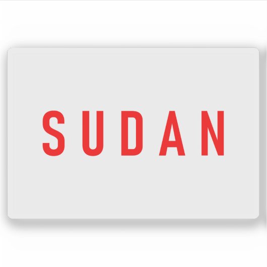 Sudan's flag during the Afro-Asian Conference 1955 Sticker (Voorkant)
