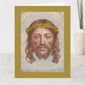 Sudarium of Saint Veronica by Claude Mellan 1649 Kaart (Voorkant)