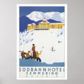 Sudbahn Hotel Semmering Vintage Travel Poster (Voorkant)