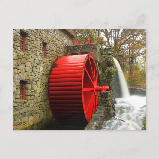Sudbury Grist Mill Water Wheel Briefkaart (Voorkant)