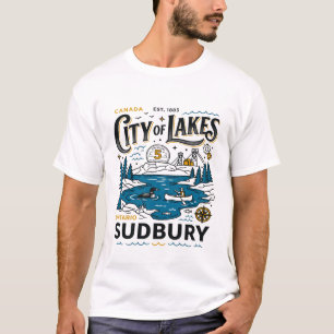 Sudbury Ontario Canada Stad van Meren T-shirt