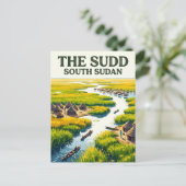Sudd-moeras Zuid-Soedan Briefkaart (Staand voorkant)