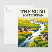 Sudd-moeras Zuid-Soedan Briefkaart (Voorkant / Achterkant)