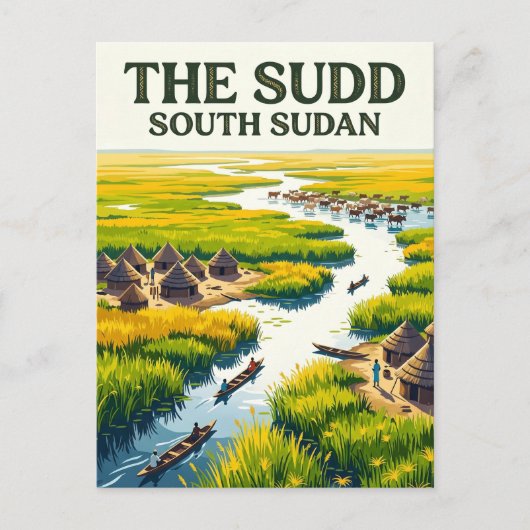 Sudd-moeras Zuid-Soedan Briefkaart (Voorkant)