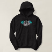 Sudden Cardiac: Survivor, red. ribbon butterf Hoodie (Design voorkant)