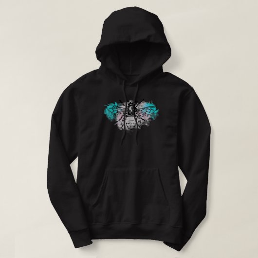 Sudden Cardiac: Survivor, red. ribbon butterf Hoodie (Design voorkant)