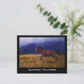 Sudden Thunder Horse Art Briefkaart (Staand voorkant)