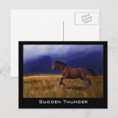 Sudden Thunder Horse Art Briefkaart (Voorkant / Achterkant)