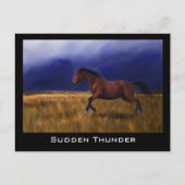 Sudden Thunder Horse Art Briefkaart (Voorkant)
