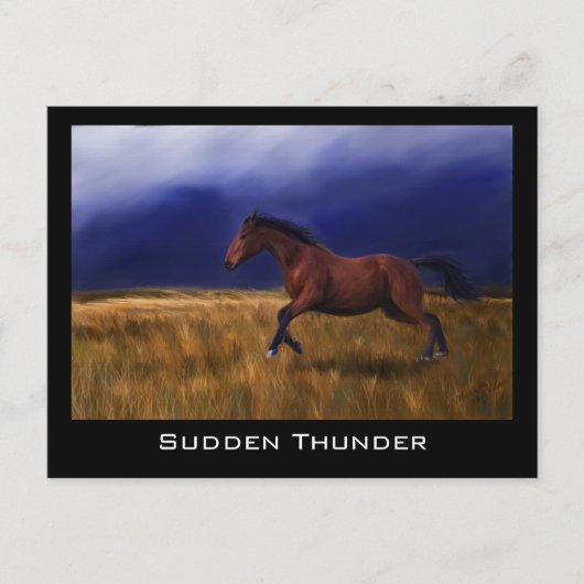 Sudden Thunder Horse Art Briefkaart (Voorkant)