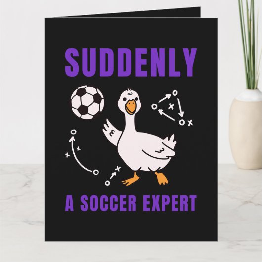 Suddenly a soccer expert bedankkaart (Voorkant)
