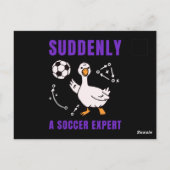 Suddenly a soccer expert briefkaart (Achterkant)
