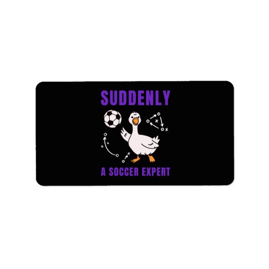 Suddenly a soccer expert etiket (Voorkant)