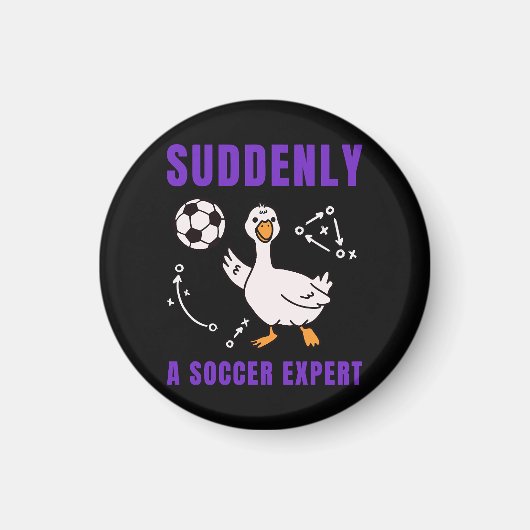 Suddenly a soccer expert magneet (Voorkant)