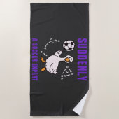 Suddenly a soccer expert strandlaken (Voorkant)