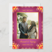 Sudh Desi Indiase Hindoe Huwelijk Ganesha Logo Cha Kaart (Achterkant)