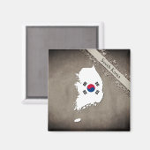Südkorea Magneet (Voorkant / Achterkant)