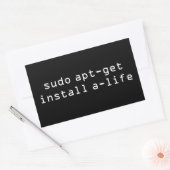 Sudo Apt-Get Install A-Life Rechthoekige Sticker (Envelop)