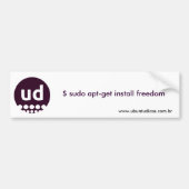 $ sudo apt-get install freedom bumpersticker (Voorkant)
