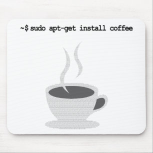 sudo apt-get install-koffie Funny Linux Command Muismat