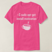 Sudo apt-get install motivation Linux theme sayin T-shirt (Design voorkant)