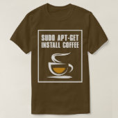 Sudo aptget install koffie t-shirt (Design voorkant)