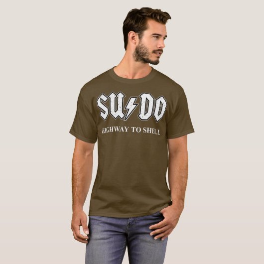 Sudo Highway naar Shell Programmer Linux T-shirt (Voorkant volledig)