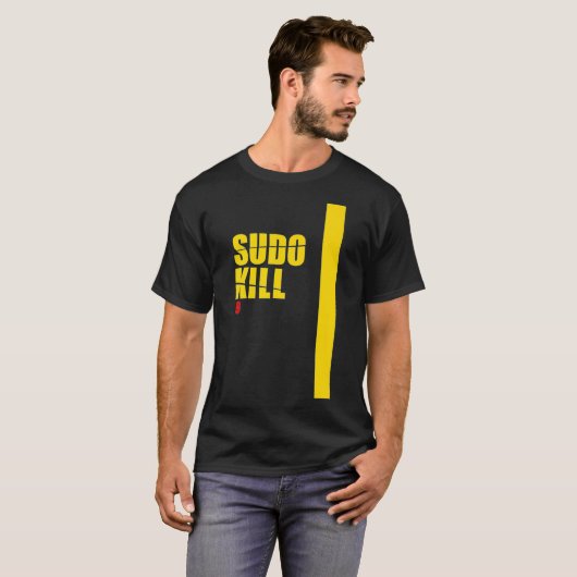 Sudo Kill devops linu ubuntu centos pid computer T-shirt (Voorkant volledig)