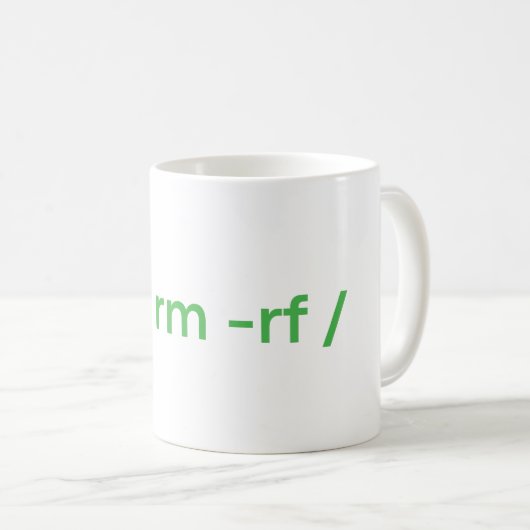 sudo rm - rf - LINUX PUN Koffiemok (Voorkant rechts)