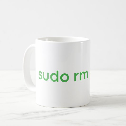 sudo rm - rf - LINUX PUN Koffiemok (Voorkant links)