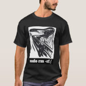 Sudo RM -RF Programmer Sysadmin Ontwikkelaar Joke T-shirt (Voorkant)