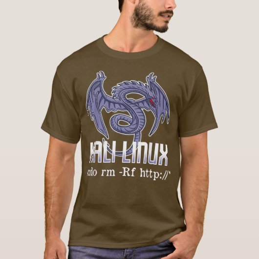 sudo rmRF Hacker Developer Kali Linu T-shirt (Voorkant)