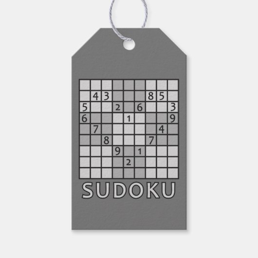 SUDOKU aangepast cadeau labels Cadeaulabel (Voorkant)