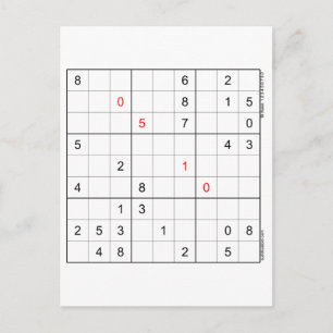Sudoku Birthday Card 05-10 Feestdagenkaart