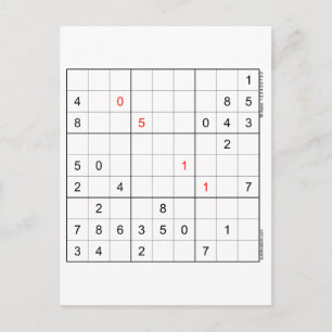 Sudoku Birthday Card 05-11 Feestdagenkaart