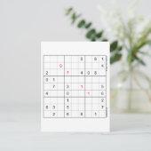 Sudoku Birthday Card 07-11 Feestdagenkaart (Staand voorkant)