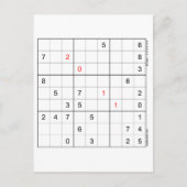 Sudoku Birthday Card 20-11 Feestdagenkaart (Voorkant)