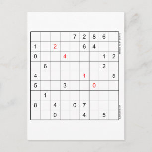 Sudoku Birthday Card 24-10 Feestdagenkaart