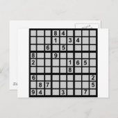 Sudoku - Brainteaser Briefkaart (Voorkant / Achterkant)