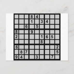Sudoku - Brainteaser Briefkaart